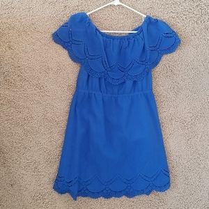 Saphire Blue Off-Shoulder Dress